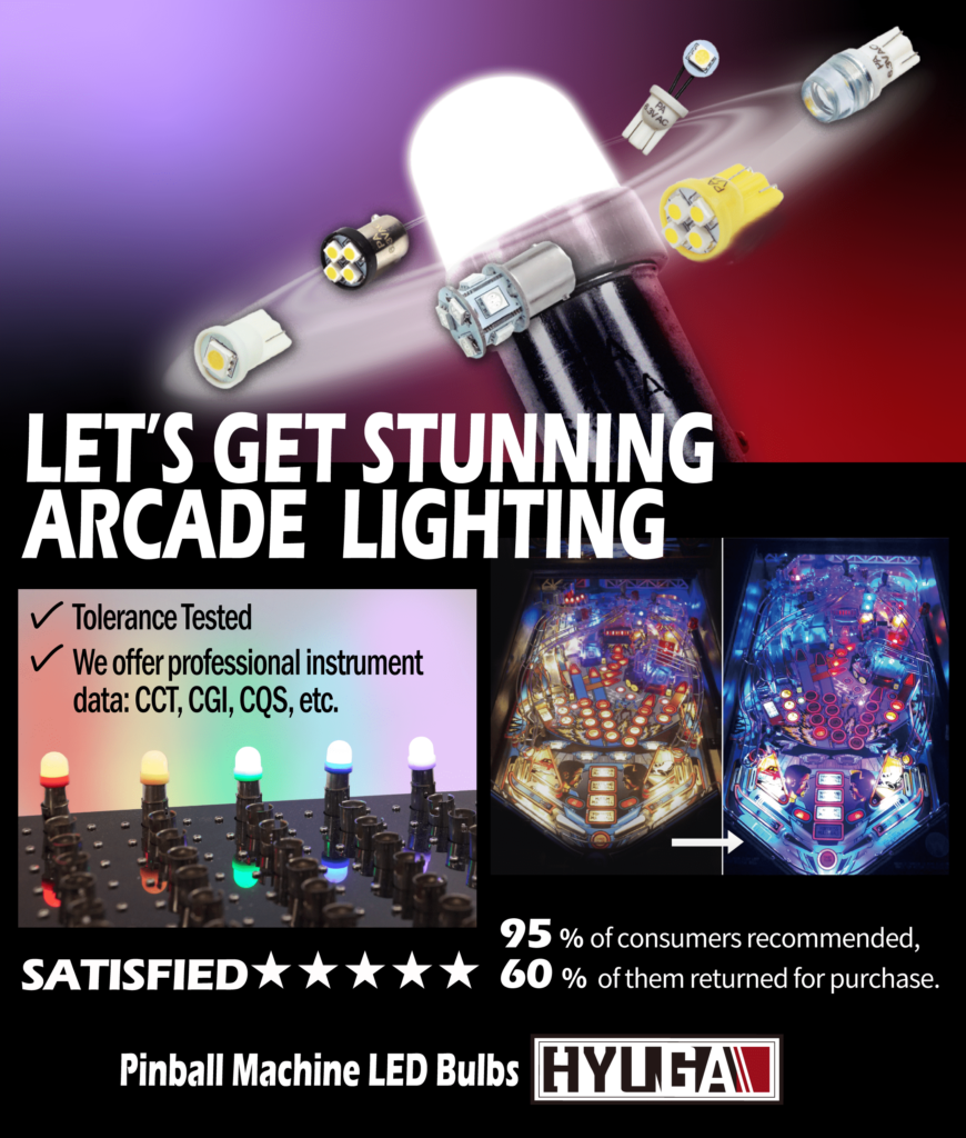 HYUGA – BRILLIANT CHOICE FOR PINBALL LIGHT - HYUGA – BRILLIANT CHOICE LED PINBALL LIGHT